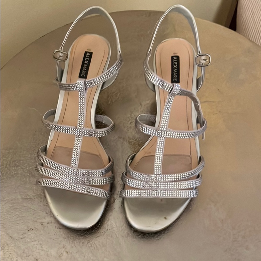 Alex Marie Silver Strappy Women's Sandals